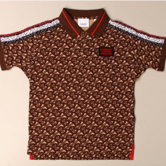Burberry Kids monogram stripe print polo shirt - Picture 5 of 5